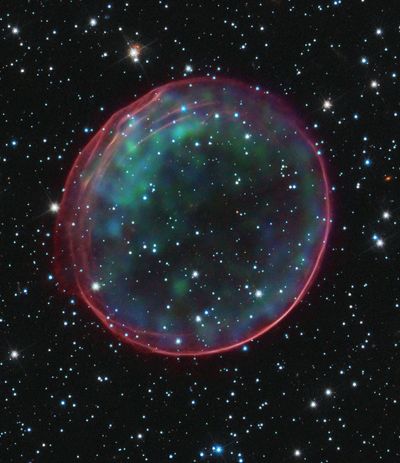 Optical and X-ray Composite Image of SNR 0509-67.5