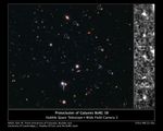 Hubble Spies Building Blocks of Most Distant Galaxy Cluster