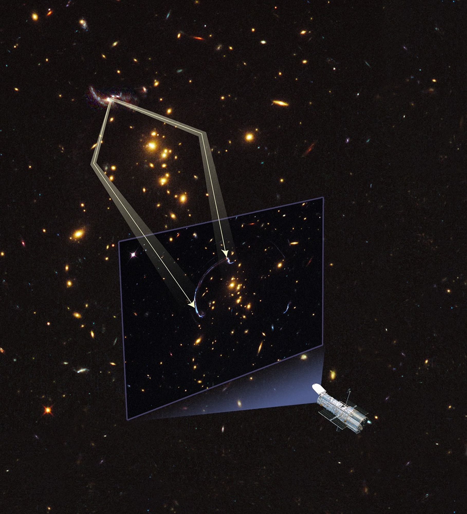 Gravitational Lens Forms Giant Arc