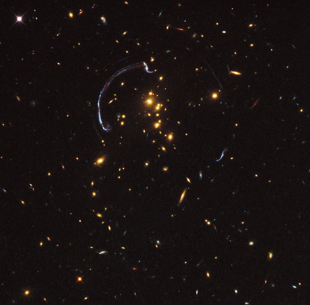 Hubble Image of Galaxy Cluster RCS2 032727-132623 (Uncropped)