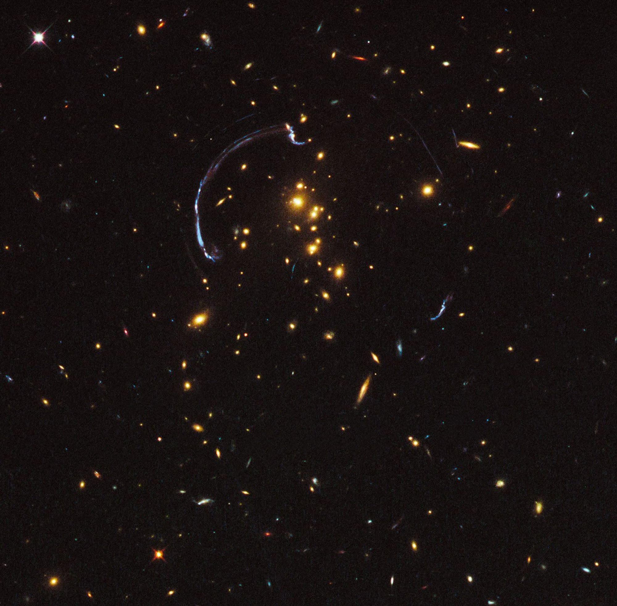 Hubble Image of Galaxy Cluster RCS2 032727-132623 (Uncropped)