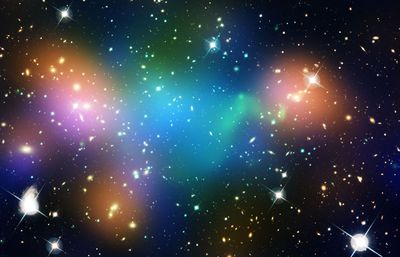 Galaxy Cluster Abell 520 (HST-CFHT-CXO Composite)