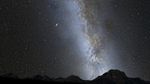 Nighttime Sky View of Future Galaxy Merger (With Holds)