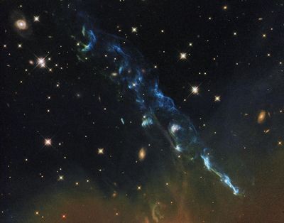 NASA’s Hubble Views a Cosmic Skyrocket