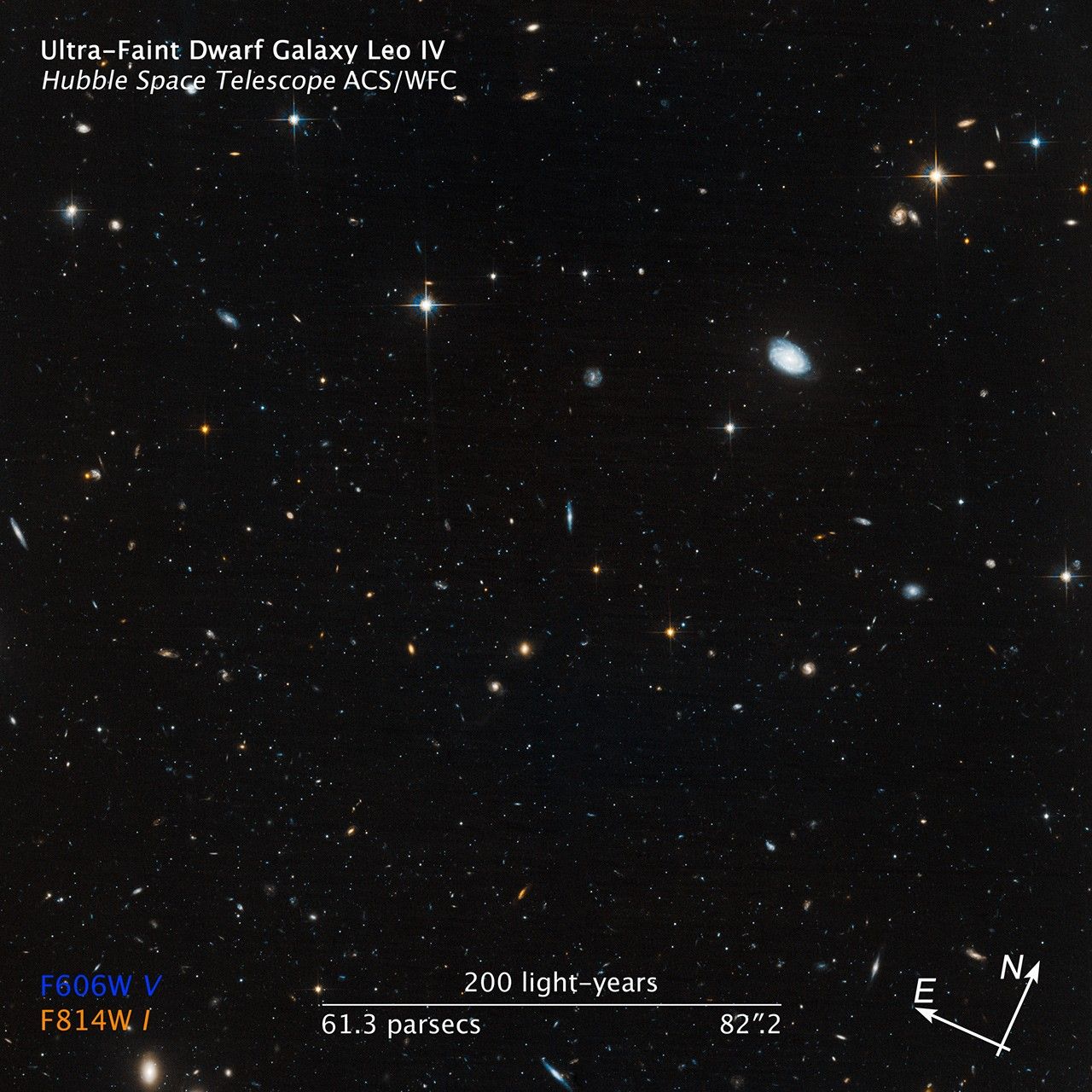 UFD Galaxy Leo IV Compass and Scale Image