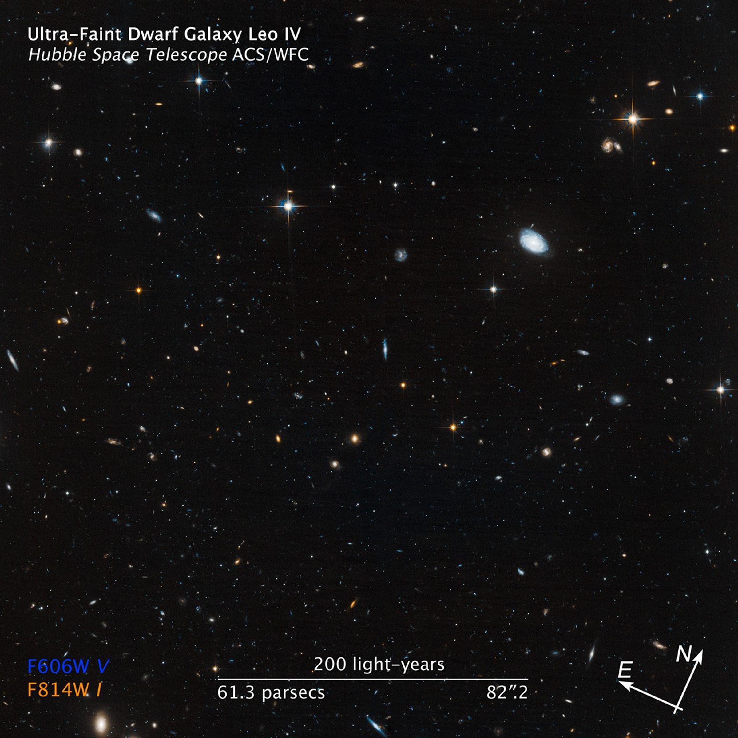 UFD Galaxy Leo IV Compass and Scale Image