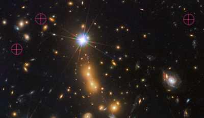 Distant Galaxy Lensed by Cluster MACS J0647