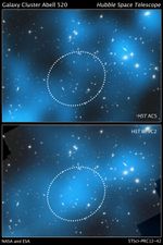Mapping the dark matter in the core of galaxy cluster Abell 520