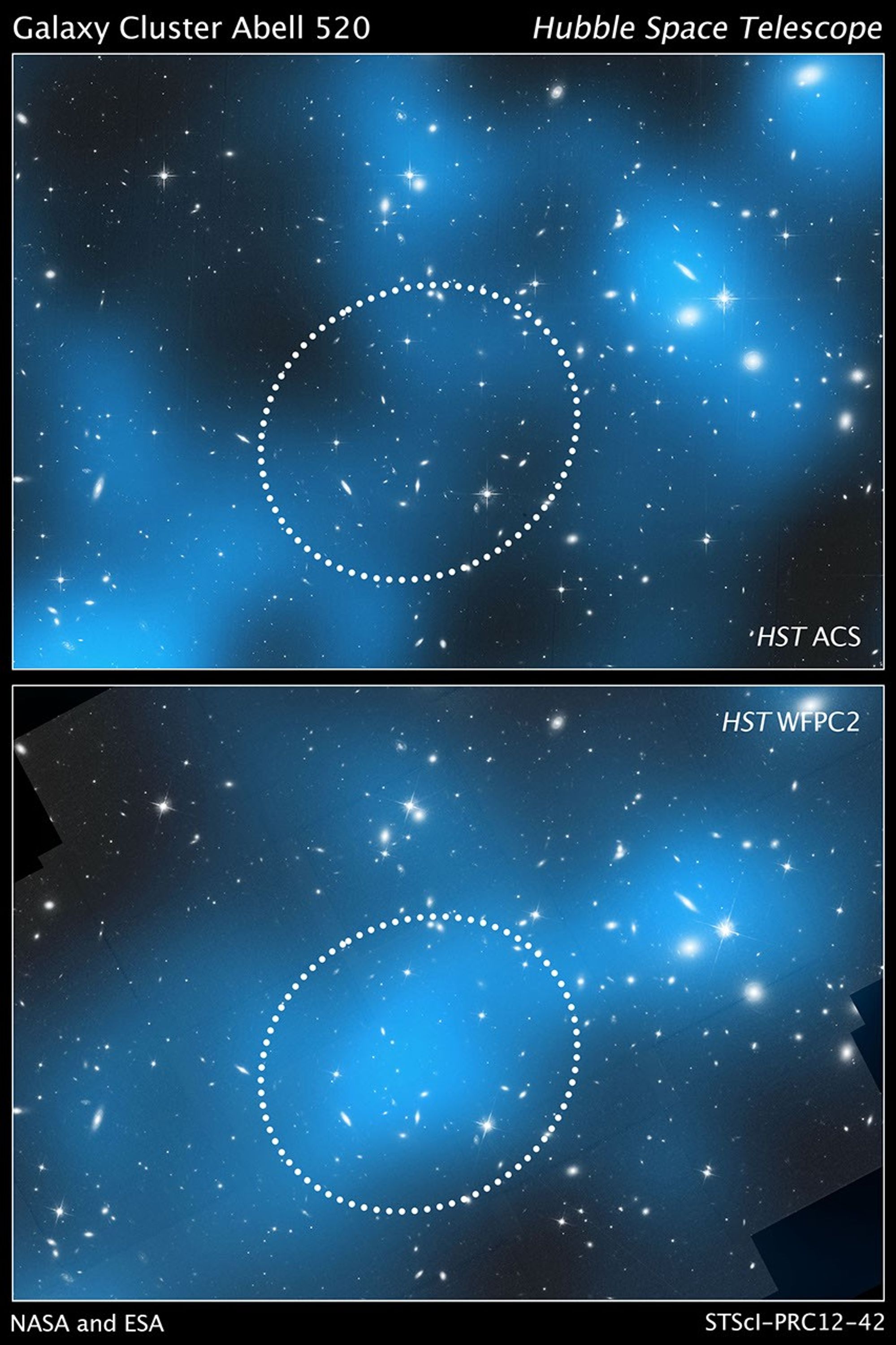 Mapping the dark matter in the core of galaxy cluster Abell 520