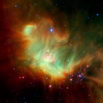 Star-forming Region IC 348 Around Protostar LRLL 54361 – Spitzer