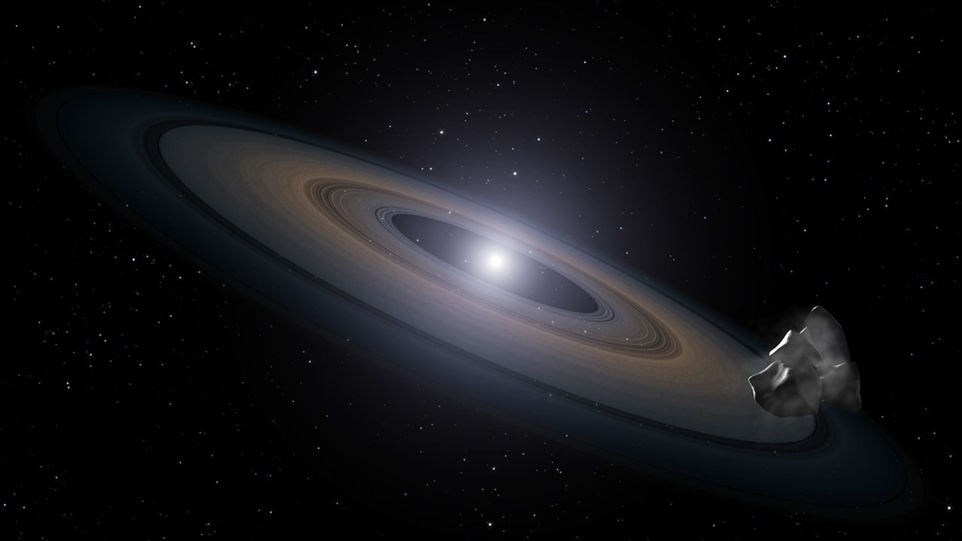 Planet Debris Falling onto a White Dwarf