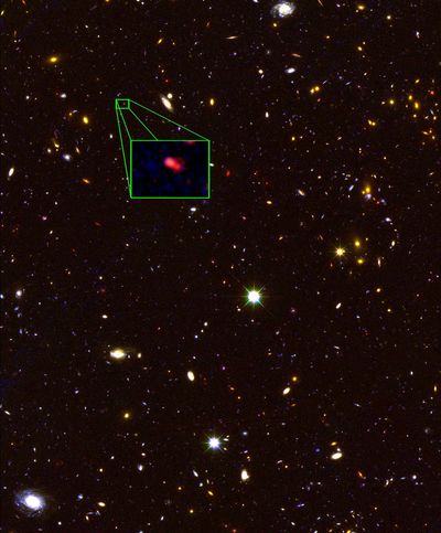 Hubble CANDELS Field Image with Galaxy z8_GND_5296