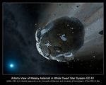 Artist's View of Watery Asteroid in White Dwarf Star System GD 61