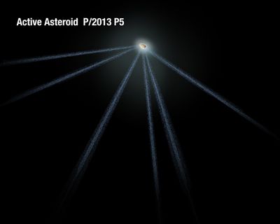 Active Asteroid P/2013 P5 (Artist’s Schematic)