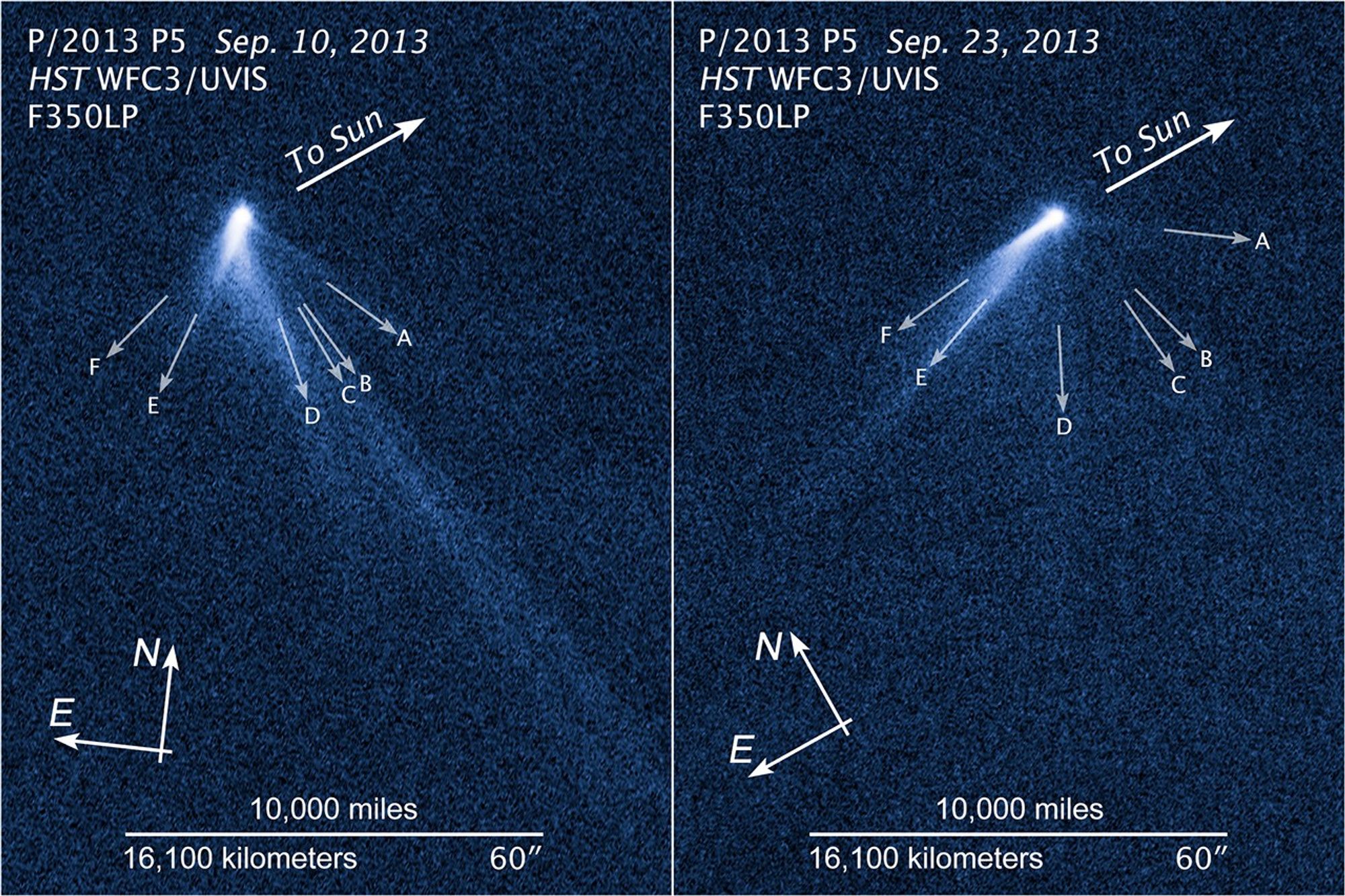 Compass and Scale Images for P/2013 P5