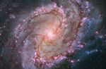 Close-up of a spiral galaxy.