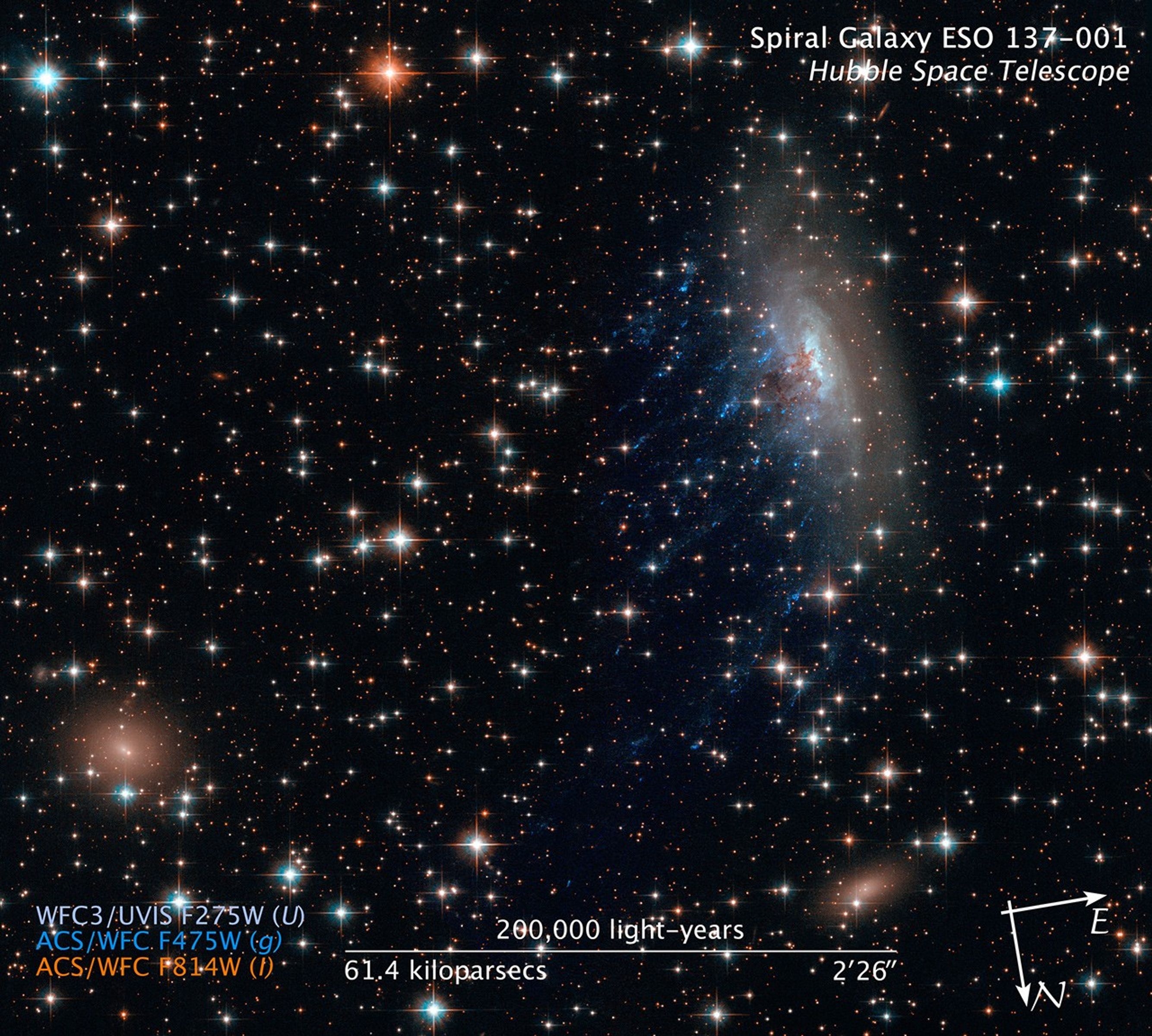 Compass and Scale Image for ESO137-001