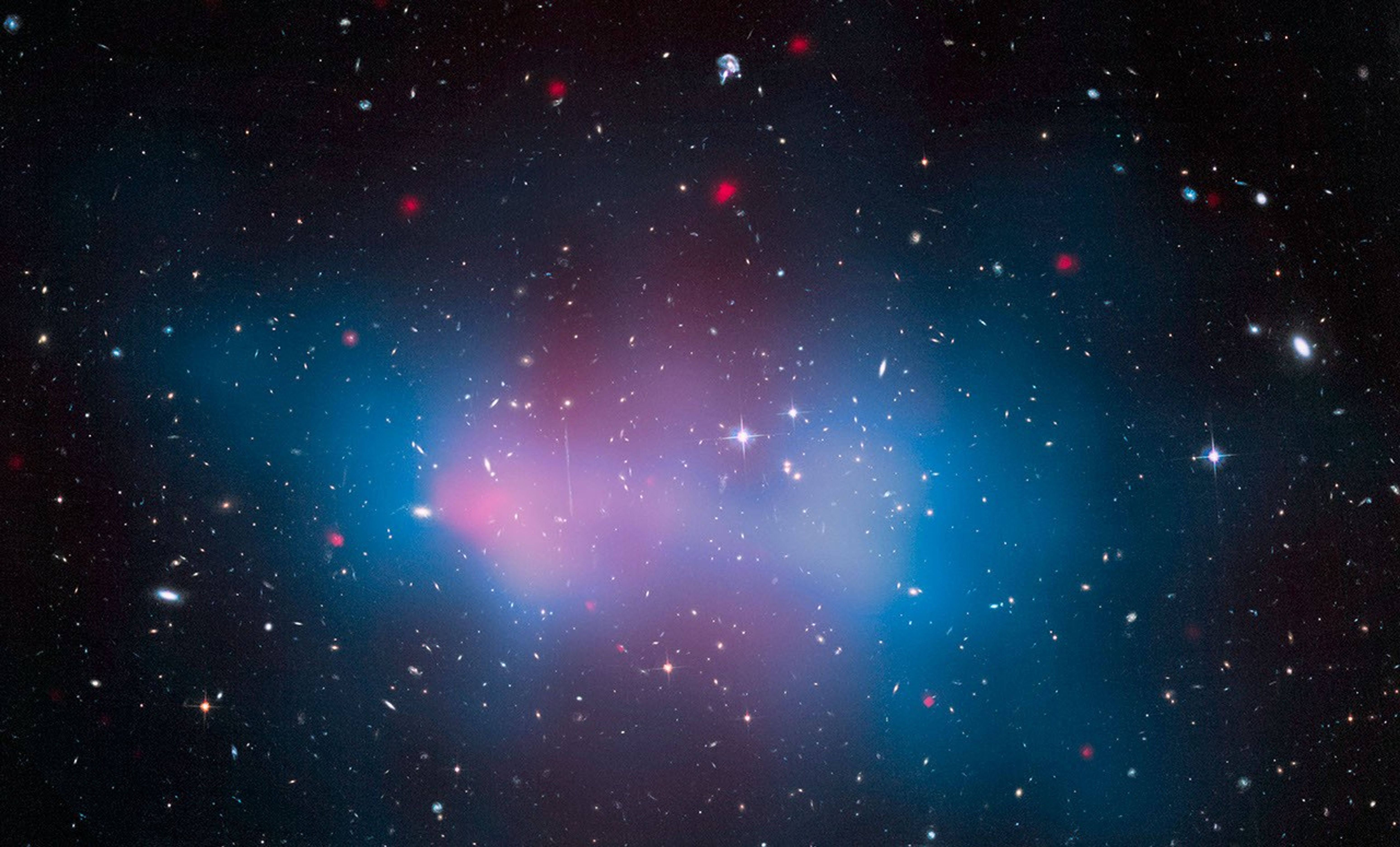 Galaxy Cluster 'El Gordo' with Mass Map and X-ray