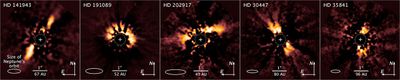NICMOS Archival Images of Five Debris Disks