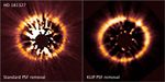 Images of HD 181327 (two-panel image)