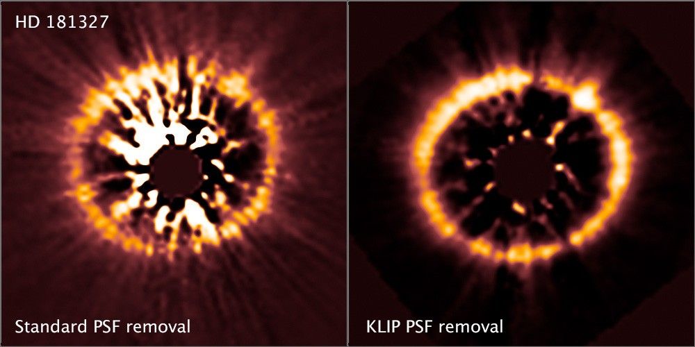 Images of HD 181327 (two-panel image)