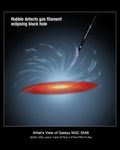 Hubble Detects Gas Filament Eclipsing Black Hole