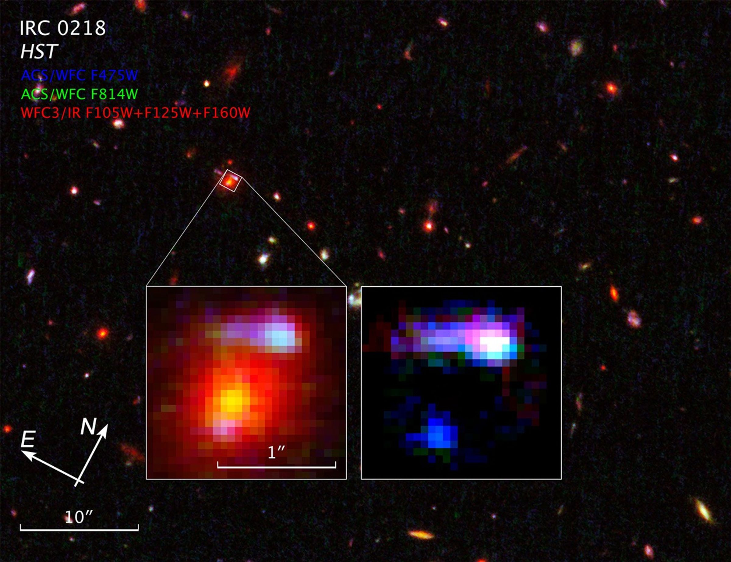 Compass and Scale Image for IRC 0218