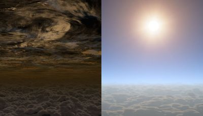 Artist’s Illustration of Clear Skies on Exoplanet HAT-P-11b