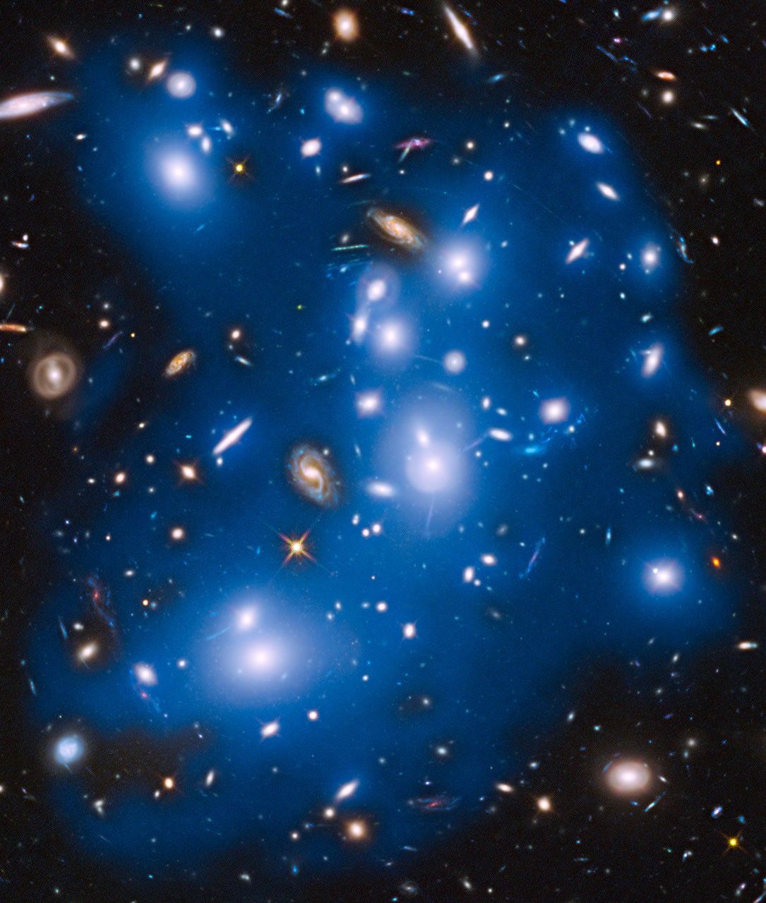 Hubble Sees 'Ghost Light' from Dead Galaxies in Galaxy Cluster Abell 2744