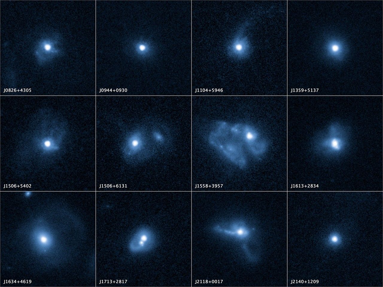 Outflows from 12 Merging Galaxies