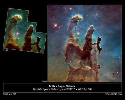 Hubble Revisits the Famous ‘Pillars of Creation’ to Celebrate 25th Anniversary