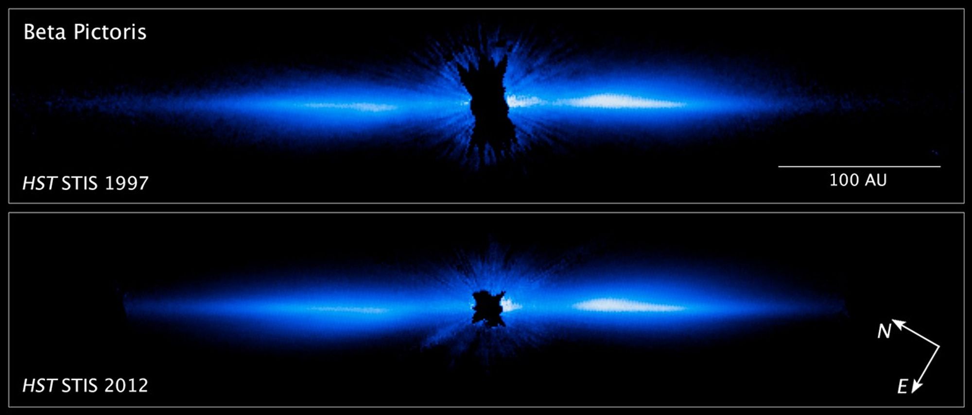 Compass and Scale Image for Beta Pictoris