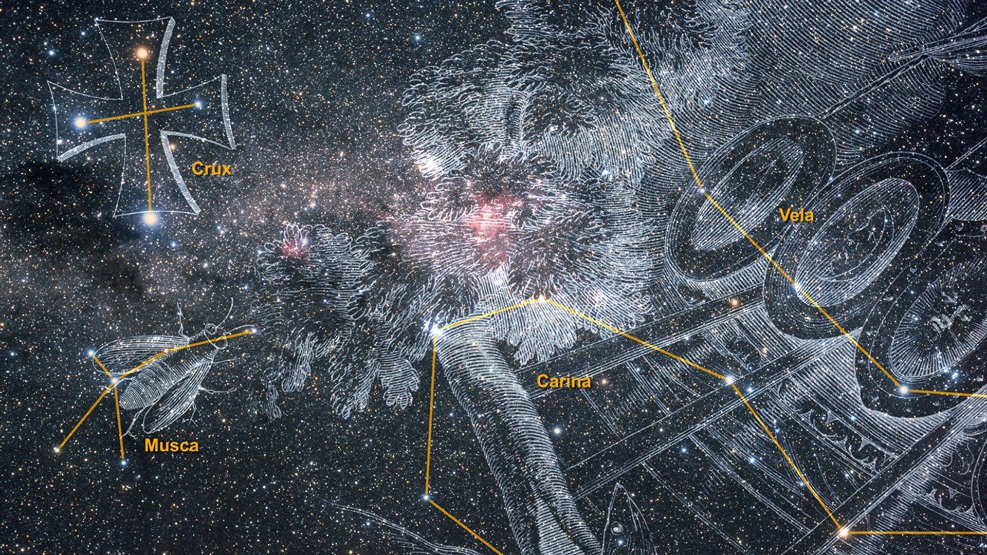 Zoom to Nebula Gum 29 and Flight to Star Cluster Westerlund 2