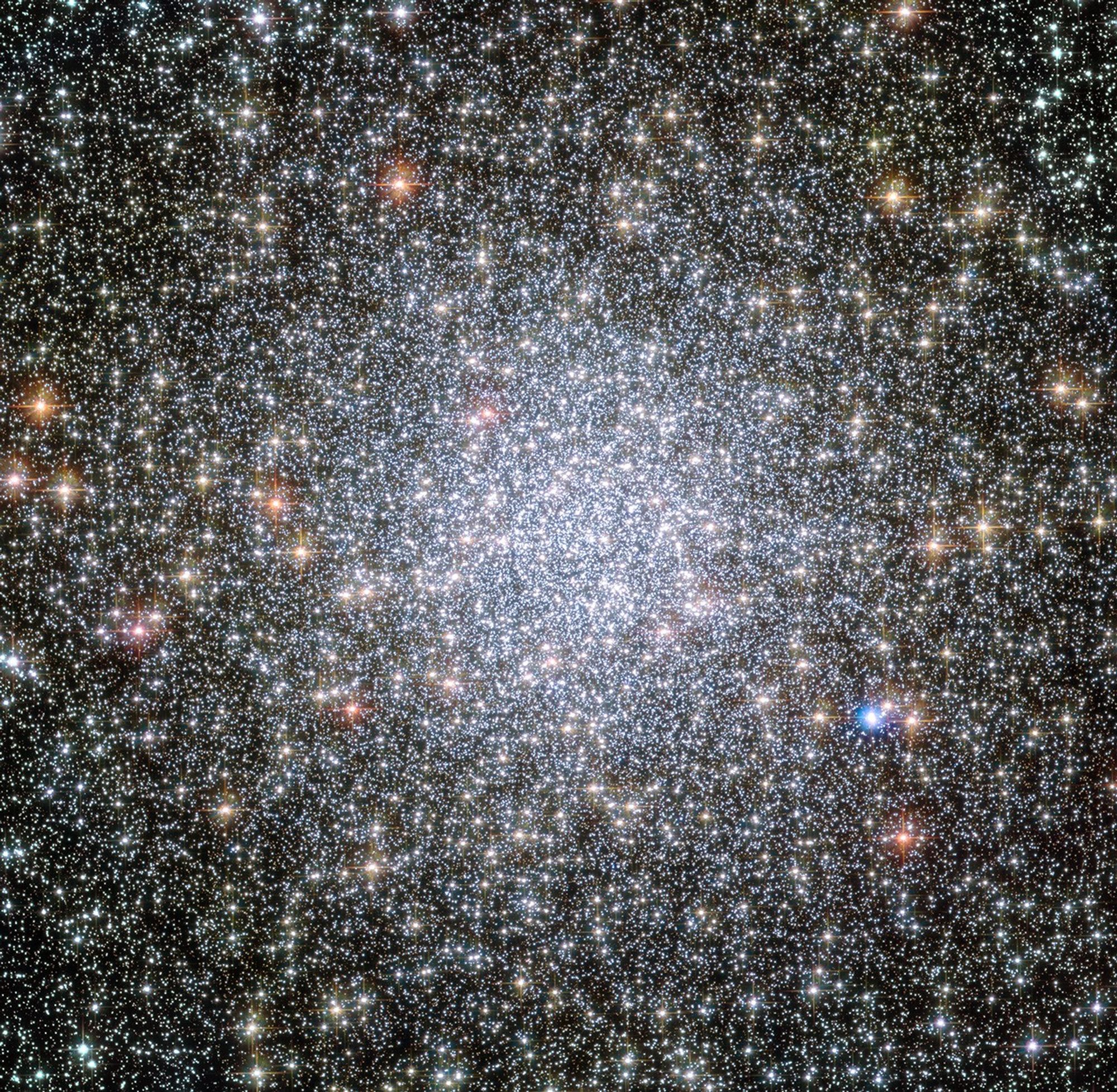 A detailed view of a globular cluster.