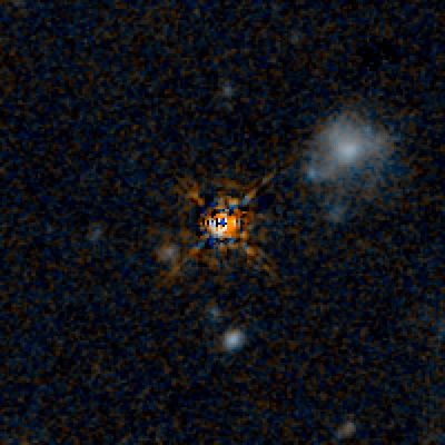 QSO F2M 2222 HST Image (Quasar Subtracted)