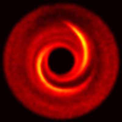 Protoplanetary Disk: Simulated Spiral Arm
