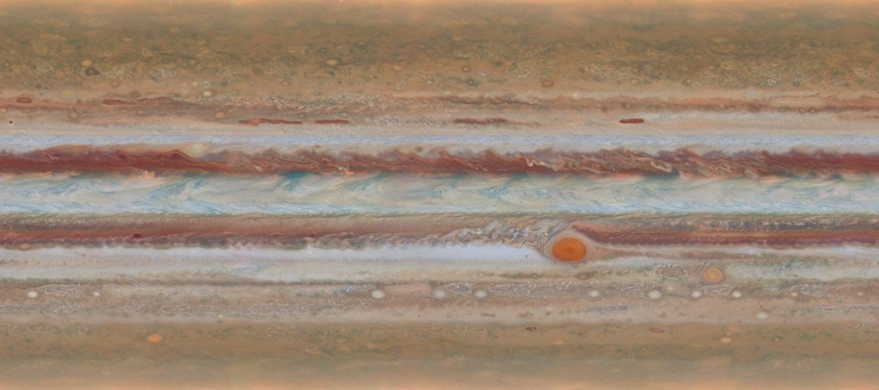 Jupiter Global Map from Hubble OPAL Data, Rotation 1