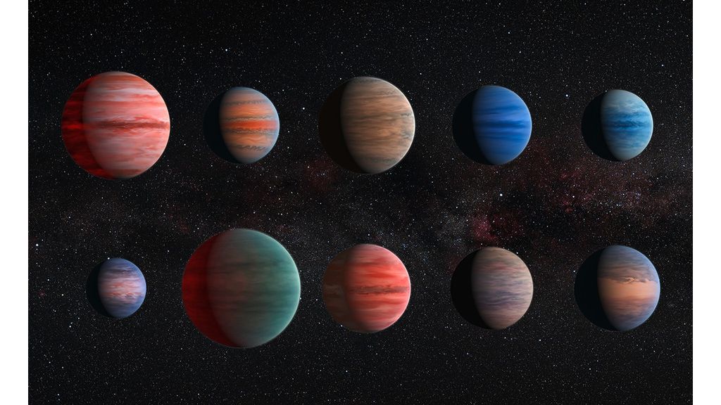 Artist's Impression of "Hot Jupiter" Exoplanets