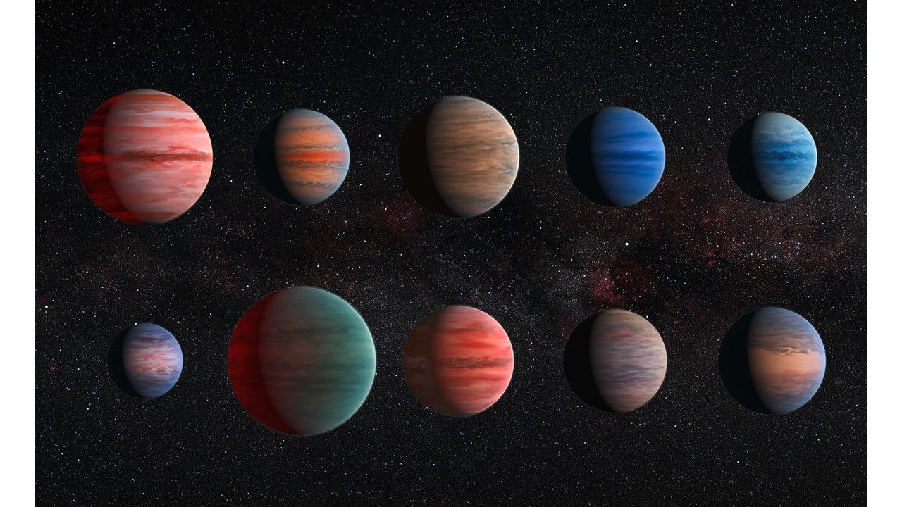 Artist's Impression of "Hot Jupiter" Exoplanets