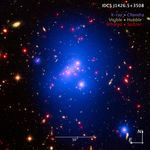 Compass and Scale Image of Massive Galaxy Cluster IDCS J1426.5+3508