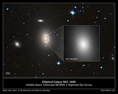 A View of the Giant Elliptical Galaxy NGC 1600
