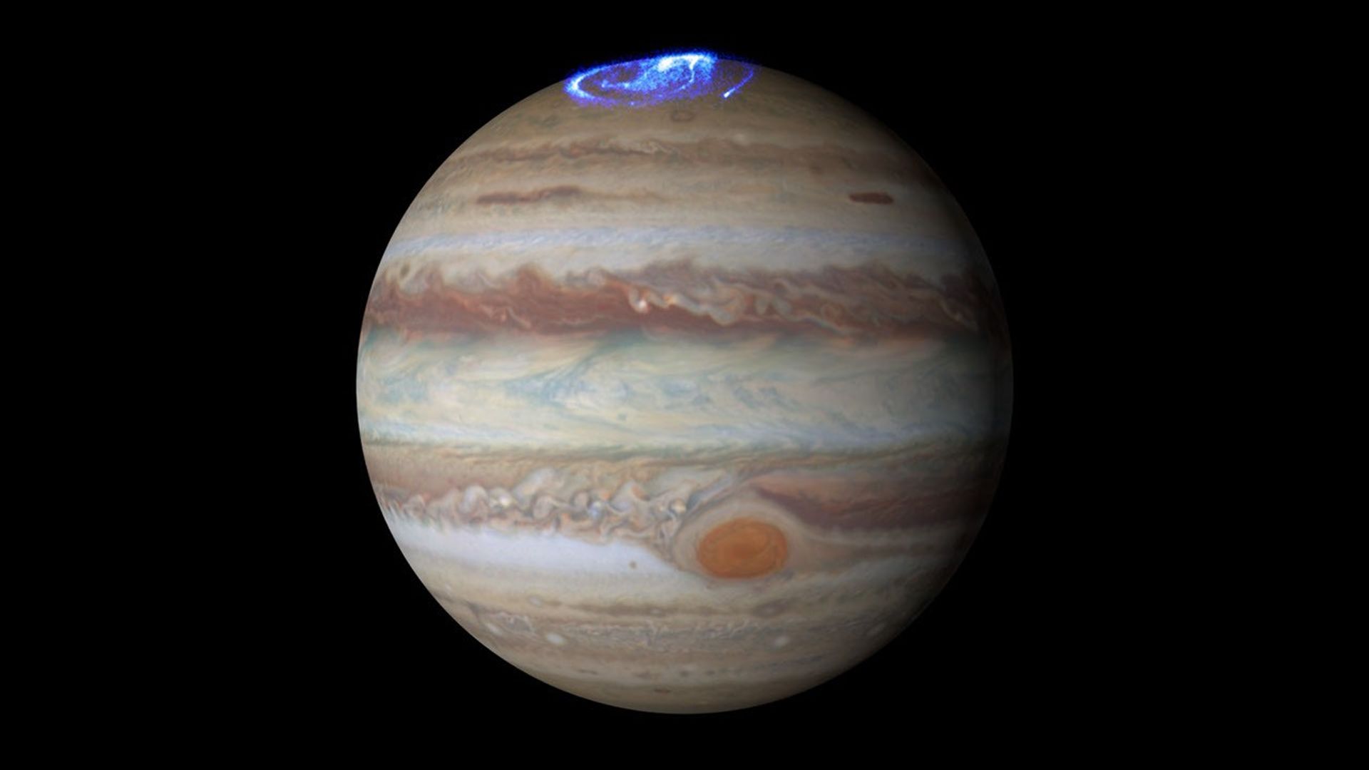 Hubble Tracks Bright Auroras on Jupiter (Composite Video Sequence 1)