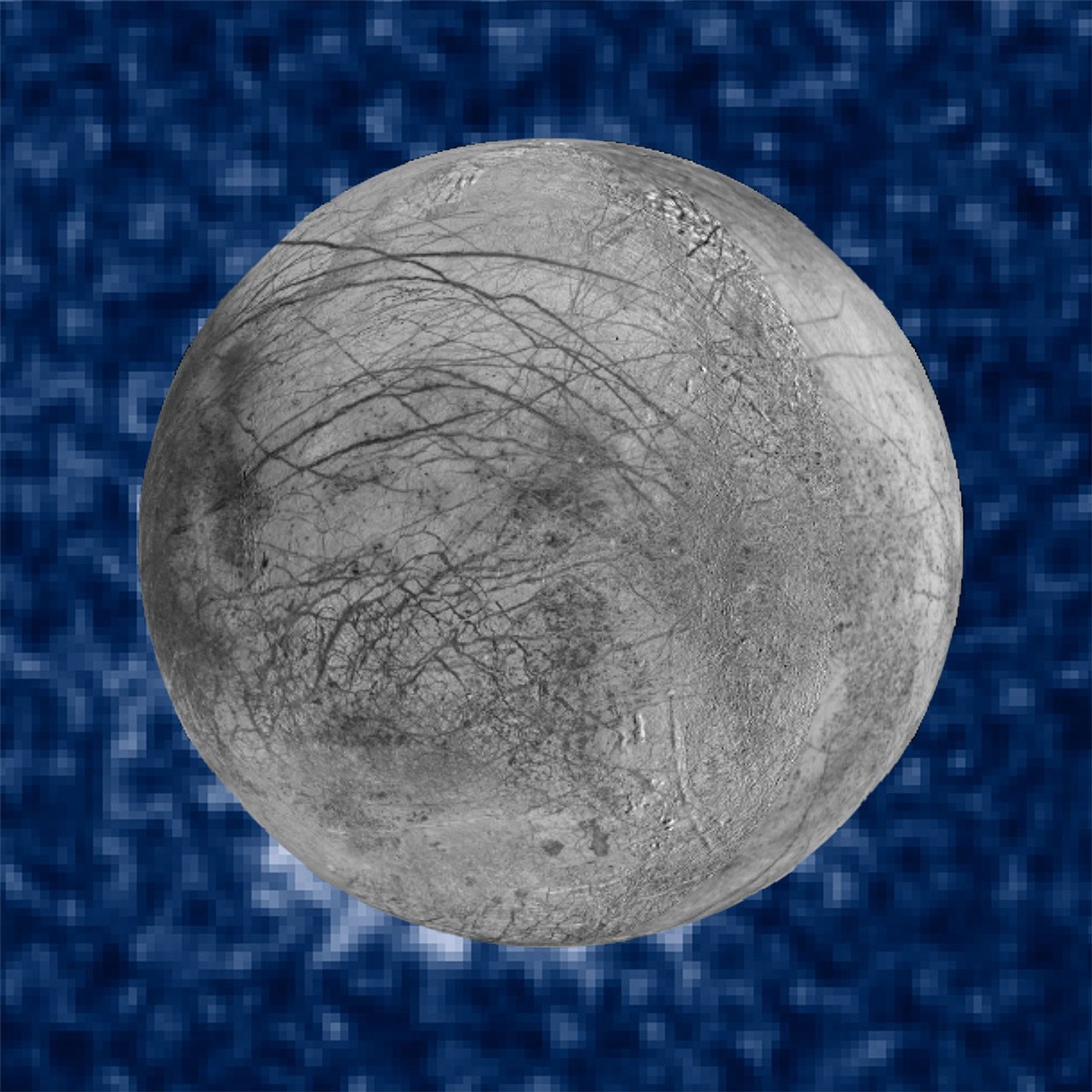 Photo Composite of Suspected Water Plumes on Europa