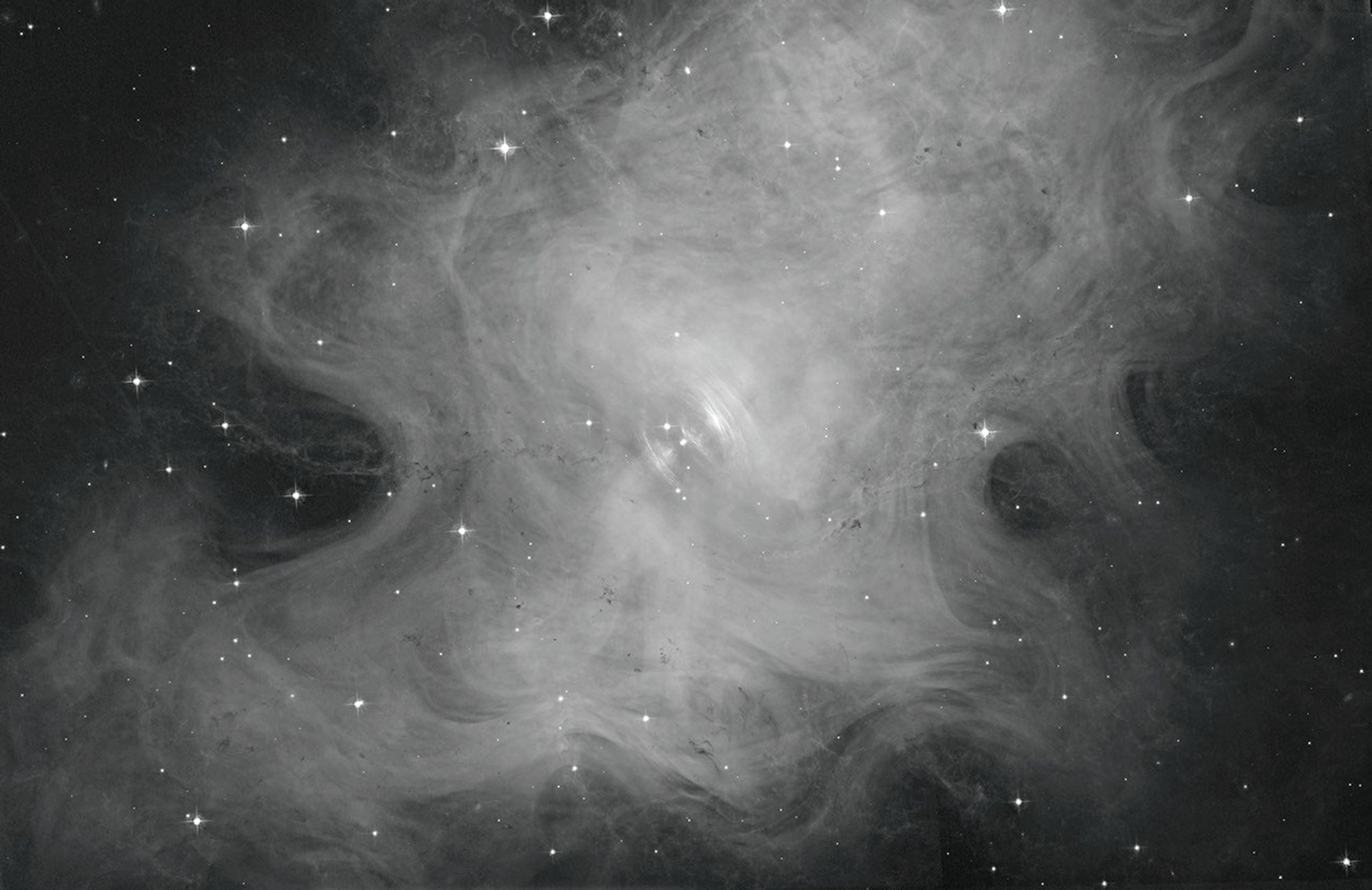 Crab Nebula (Black/White)