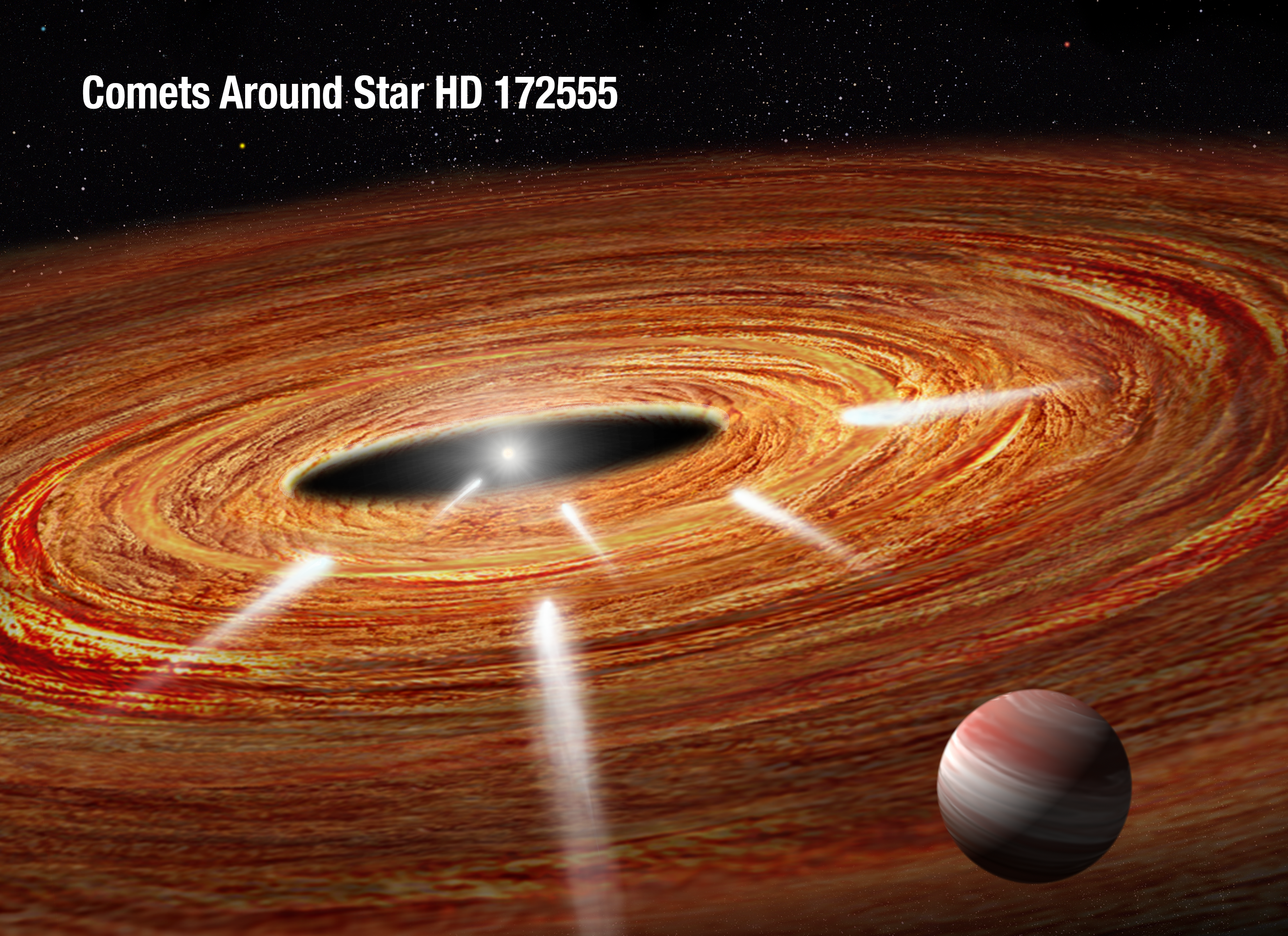Exocomets Plunging into Star (Artist's Illustration)