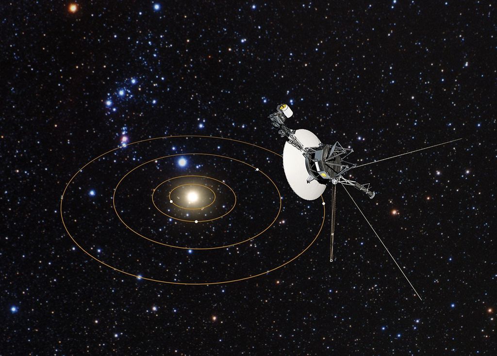 Voyager 1's View of Solar System (Artist's Concept)