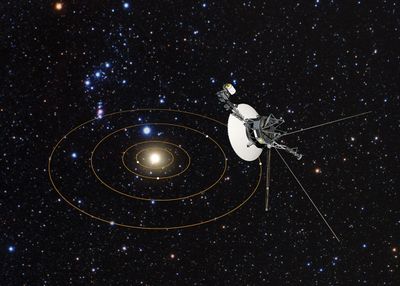 Voyager 1’s View of Solar System (Artist’s Concept)