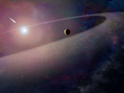 Comet-Like Object Falling Toward White Dwarf (Artist’s Concept)