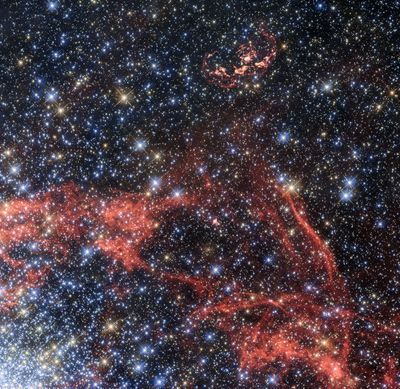 Wispy Remains of Supernova Explosion Hide Possible Survivor