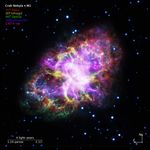 Compass and Scale Image for Crab Nebula